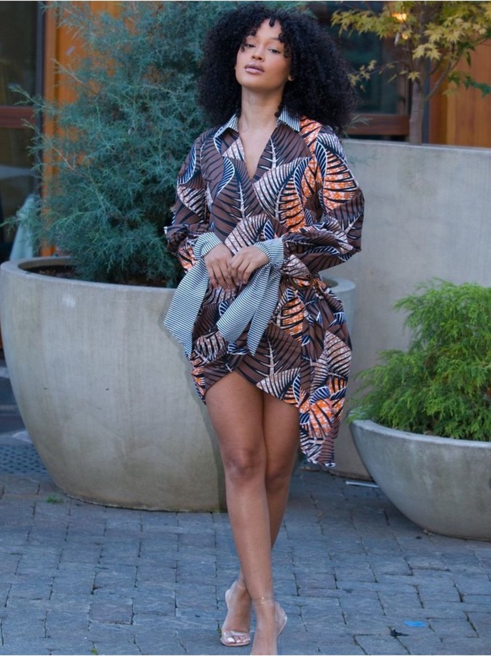 Chen Burkett | The Endless Leaf Summer Collar Wrap Dress
